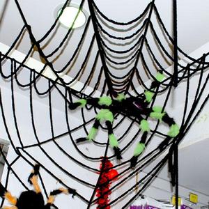 데코거미줄(블랙) 180cm 360cm 이벤트 파티 축제 행사 거미 줄 소품