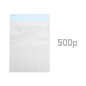 풍선 소포장 OPP 접착봉투(500입) 소분 포장 비닐 폴리 접착식 백 쿠키 리본