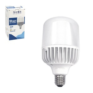 장수 LED 매장 램프 54W 주광색 (E39 베이스) 매장 램프 전구 마트 시장 공장 조명