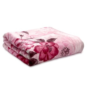 벚꽃 핑크 밍크 담요 150x200cm 양면 이불 담요 보온 블랭킷 두꺼운 극세사 부드러운 겨울 꽃무늬