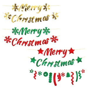 크리스마스 가랜드 골드 그린레드 설정 스타 벌룬 메리크리스마스 캘리그라피 글자 벽 가랜더