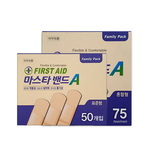 마스타 밴드-A 50매 75매 표준형 반창고 상처 소독 일회 소독 용