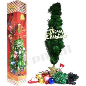 크리스마스 트리 세트 1M (조명전구포함) 성탄절 성탄 나무 용 실내 LED 장신구 산타 추리