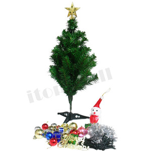 크리스마스 트리 세트 60cm (조명전구포함) 성탄절 성탄 나무 용 실내 LED 장신구 산타 추리